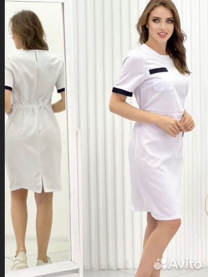 Белый медицинское платье