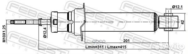 Амортизатор задний GAS.twin tube 02110018r Febest