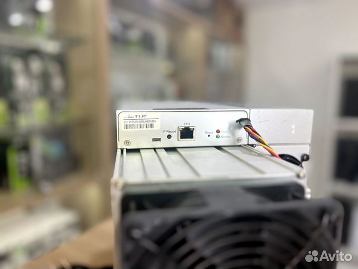 Асик Майнер Antminer S19 90th наличие с кабелем