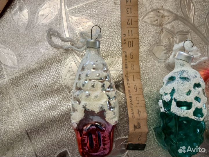 Елочные игрушки стекло СССР