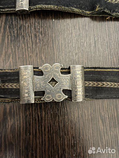 Серебряный старинный пояс