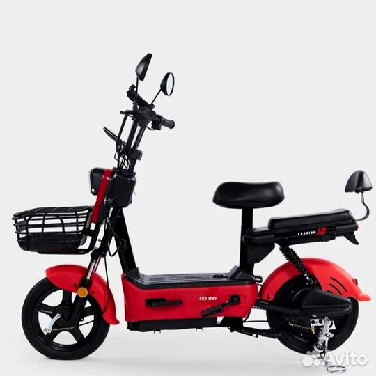 Электроскутер с батареей 48в 20Ач и мощностью 500W