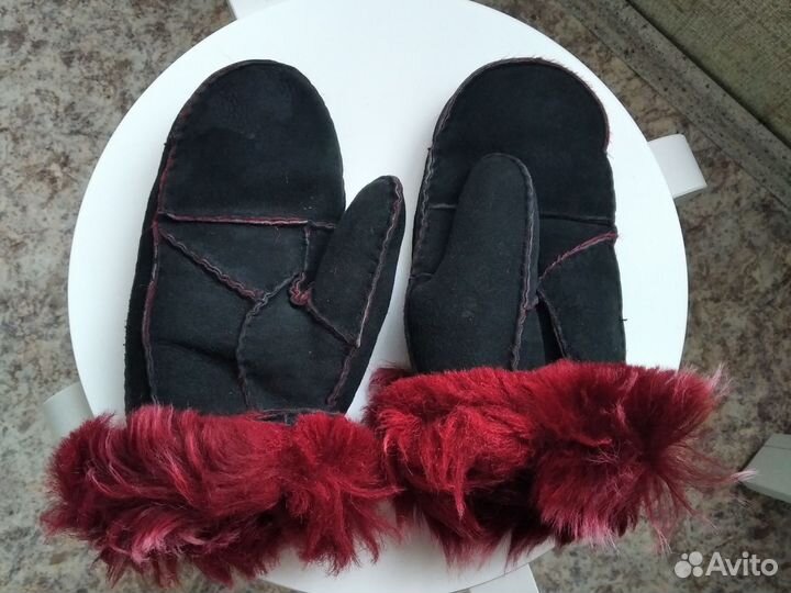 Варежки.Натуральная овчина.Новые