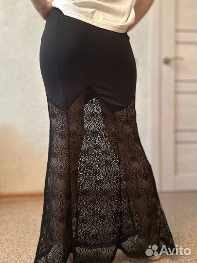Юбка сетка длинная