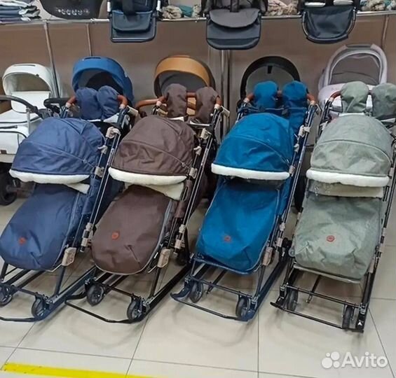 Коляска санки зимние