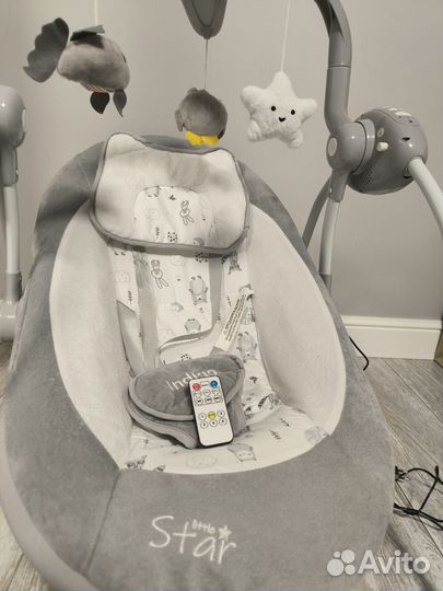 Электрокачели для новорожденных indigo star