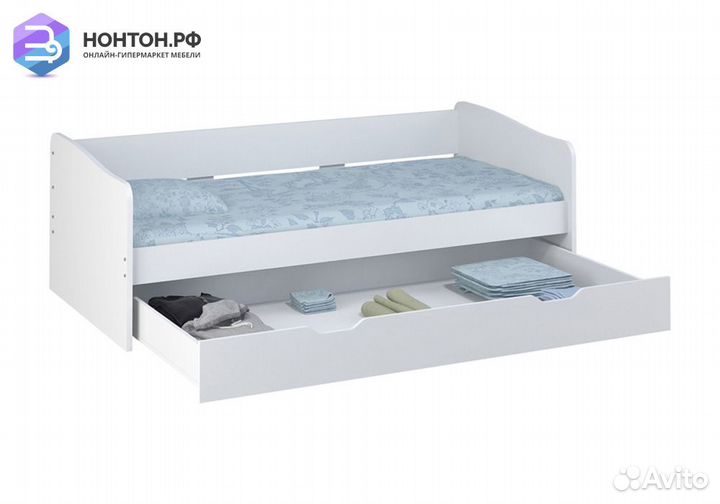 Кровать детская выдвижная Polini kids Fun 4200 бел