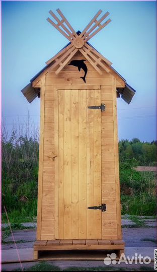Уличный туалет деревянный ART133