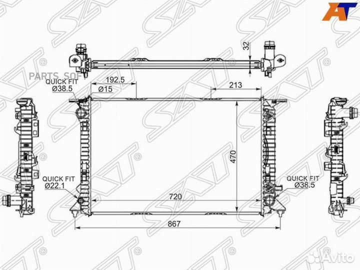 Радиатор охлаждения Ауди А4 07