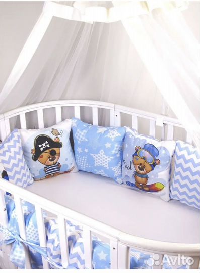 Бортики подушки в детскую кроватку