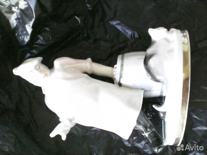 Статуэтка лфз Повар и кот фарфор СССР