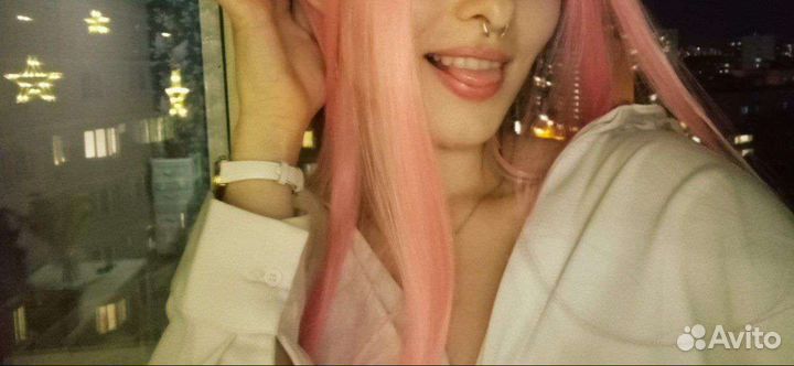 Канекалон для волос розовый