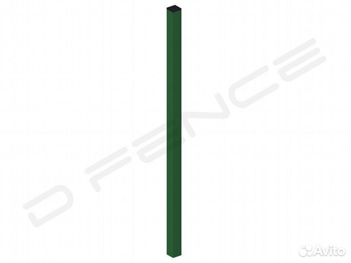 Столб для забора, 3d сетки 60х60х1,5мм L2.7м zn+пп