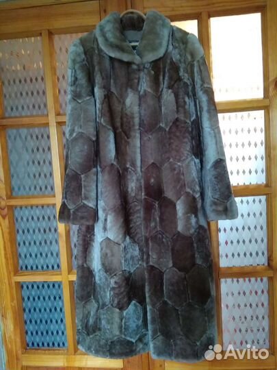 Мутоновая шуба размер 48 рост 165-170