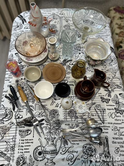 Посуда бу,графин рыба,ваза хрустальная