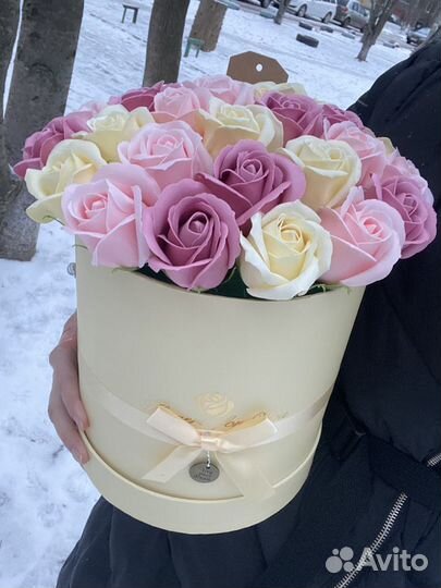 Букеты из мыльных роз