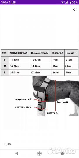 Бандаж на передние лапы для собак