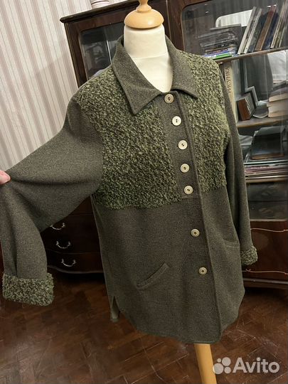 Винтажная рубашка-пиджак тёплая