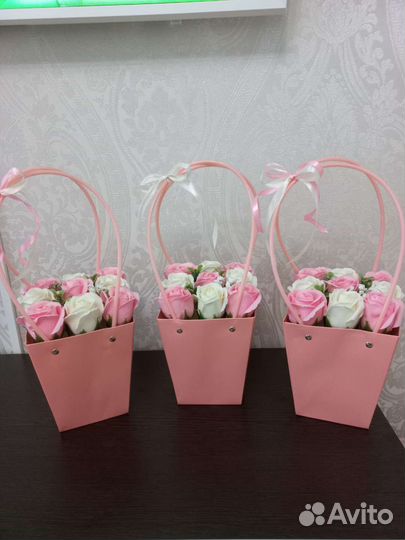 Букет из мыльных роз