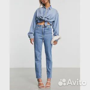 Синие зауженные джинсы ASOS design
