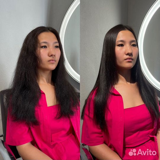 Кератиновое выпрямление волос