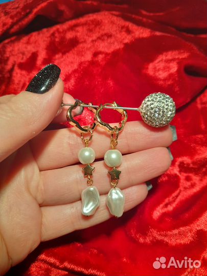 Подвески на серьги Конго жемчуг (2шт)