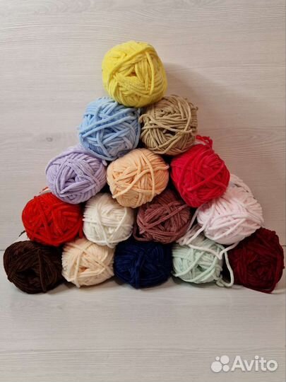 Пряжа для вязания плюшевая