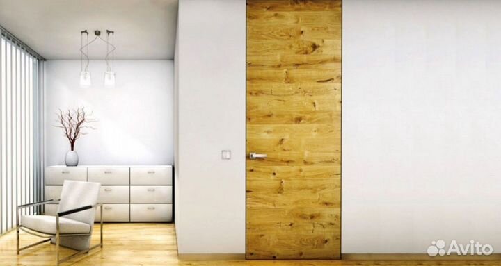 Межкомнатные скрытые двери с отделкой