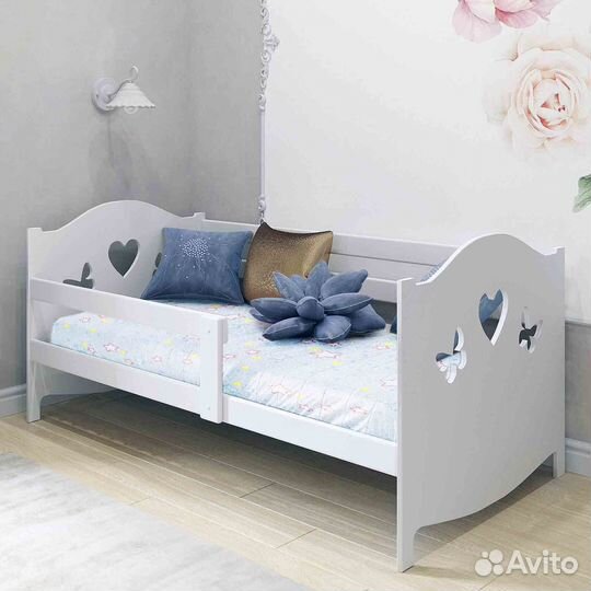 Кроватка от 2х лет сингл берёза с бортиком