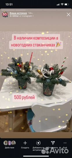 Новогодние композиции из живой ели нобилис