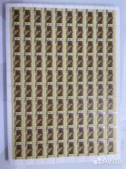 Марки 25коп почта россии 2008г Заяц (100шт лист)