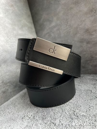 Ремень мужской calvin klein широкий кожаный