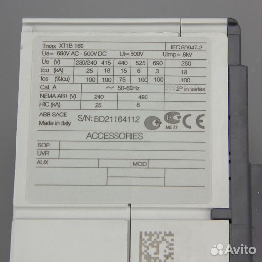 Выключатель автоматический ABB XT1B 1SDA066799R1
