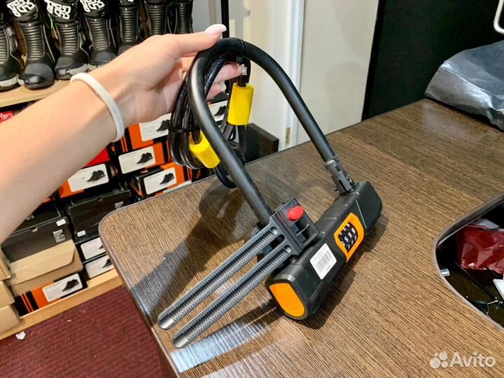 Кодовый замок дуга + трос на мото