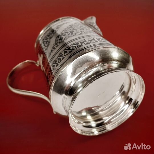 Молочник серебро 875 проба Кубачи СССР