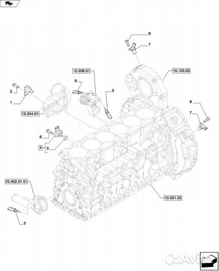 CNH Датчик давления масла