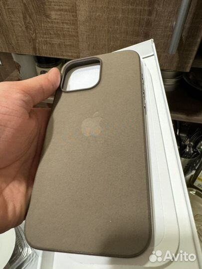 Чехол iPhone 15 pro max FineWoven Taupe оригинал