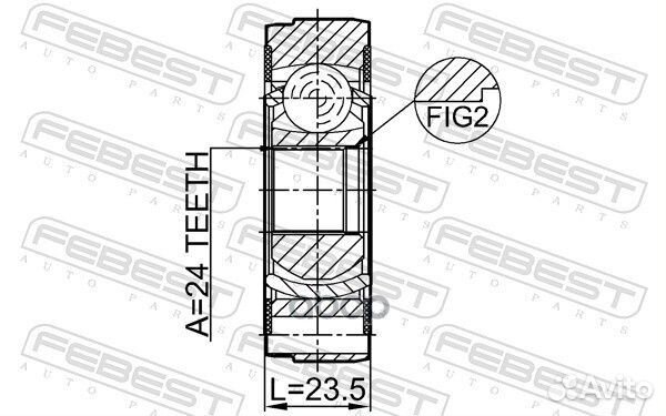 2711-XC90SHA ШРУС внутренний к-кт карданного в