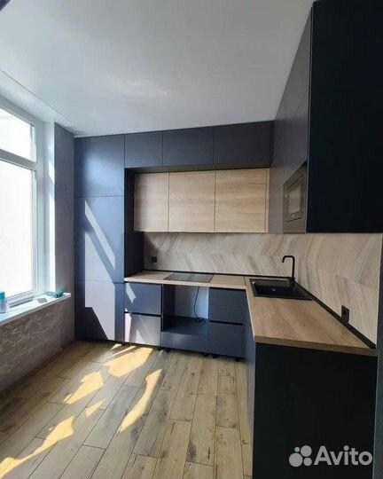 Кухонный гарнитур эмаль без ручек hk 8752