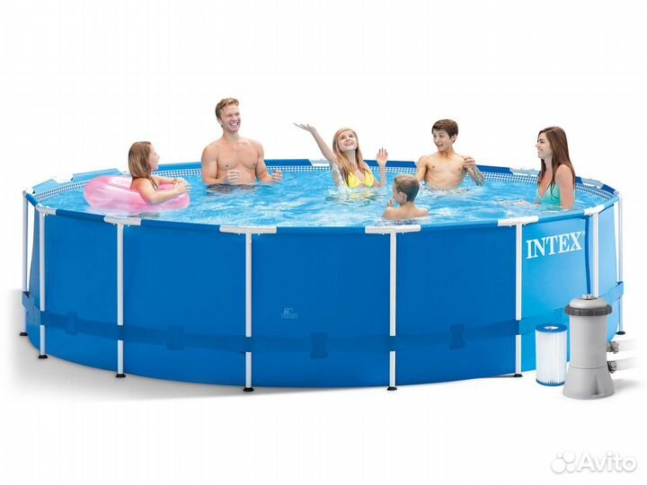Каркасный бассейн 457х122см лест+фильтр+тент+подл