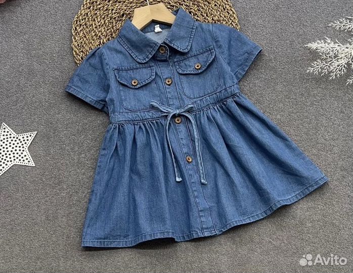 Платье джинсовое для девочки 92-116