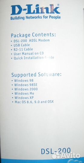 Adsl Модем DSL-200