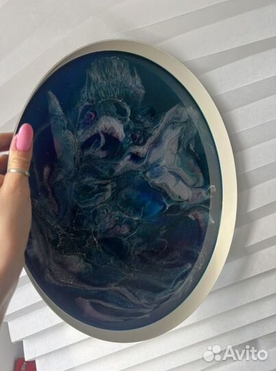 Поднос икеа (эпоксидная смола)