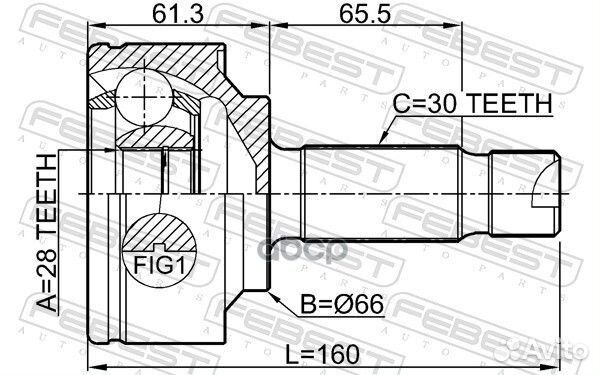 ШРУС наружный 28x66x30 mercedes benz 03-14