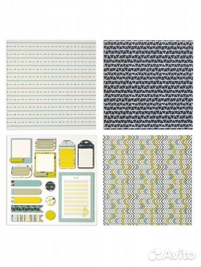 Бумага для скрапбукинга набор 12 листов