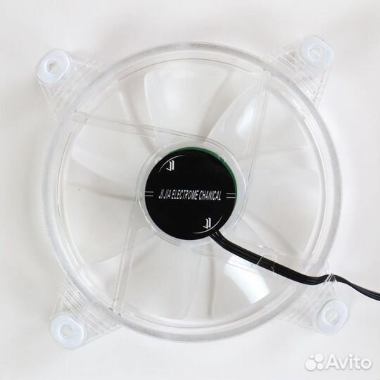 Вентилятор 120 мм cиреневый + бирюзовый прозрачный