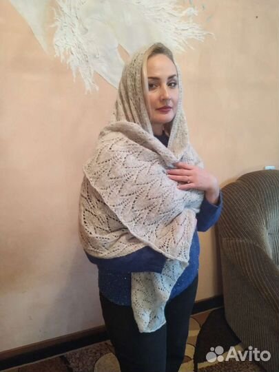 Палантин ручной работы190*49