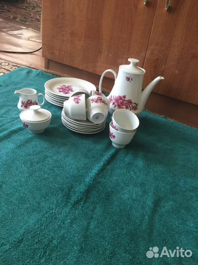 Сервиз кофейный Кольдиц из Гдр 21 предмет