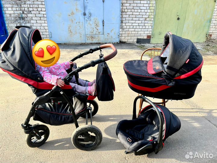 Детская коляска 3 в 1 Optima Verdi