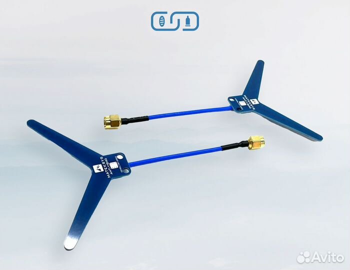 Антенна для fpv matek 1.2GHz, диполь рыбка